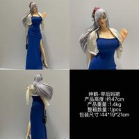 Shenhe Blue Dress Standing Posture Girl Action Figures Collection Model Toy Desktop Ornament Pvc Static Statue Decoration Gift