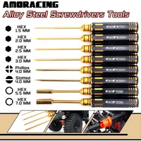 RC Car Repair Titanium-plated Screwdriver Tools Allen Screwdriver 1.5 2.0 2.5 3.0 Slotted Phillips Sleeve M3 M4 7.0 5.5