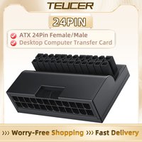 TEUCER Computer ATX 24Pin Adapter 90° Connector Steering Head Beautify Wiring Artifact DIY MOD Mounting Accessories