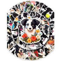 50-100PCS Border Collie Graffiti Stickers Cartoon Cute Dog Waterproof Decals for Water Bottle Phone Luggage Notebook Pet Lover