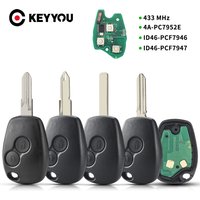 KEYYOU – clé télécommande de voiture 433Mhz, pour Renault Duster DACIA Megan Modus Clio 3 Modus Kangoo Logan Sandero PCF7946 PCF7949 PCF7952 puce