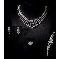 IN JEWELIFE 00117 Necklace Sets for Women cubic zirconia Bridal Jewellery Set Dubai Saudi Party Engagement Unique Accessory