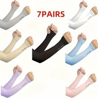7 pairs of sunshade arm guards, arm guards, stylish sleeves, UV resistant arm guards, suitable for cycling and driving, suitable