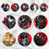 Persona 5 P5 Futaba Sakura Joker 75mm 58mm 44mm 25mm Brooch Backpack Hat Pins Accessories Toys Badge