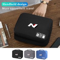 Car Data Cable Storage Case USB Hard Drive Protection Bag For Hyundai N Line i20 i30 Sonata Tucson Azera Elantra Veloster