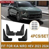 4Pcs Car Front And Rear Wheel Fenders Mudguards Mud for KIA Niro HEV 2023 2024