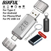 Pamięć USB 3.0 Type C do iPhone'a, szybka, kompatybilna z iOS, iPadem, 32GB 256GB Pendrive, Samsung, Huawei, Android, do laptopa.