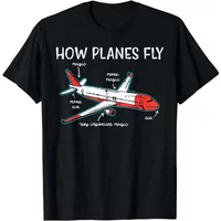 Aircraft Mechanics, How To Fly, Fun Aviation-themed Women's T-shirts, Streetwear Women's Tops Graphic T Shirts Summer Streetwear