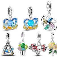 Silver-Plated Red Motorcycle Charm Beads Fit Original Bracelets Bag Keychain Charms Beads Pendant Diy Women Jewelry Gift