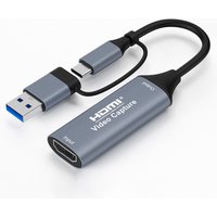 4K 2 in 1 USB 2.0 Video Capture Card USB/Type-C to HDMI 1080P Game Live Recorder For PS4 PS5 Switch Xbox Windows Mac iPad