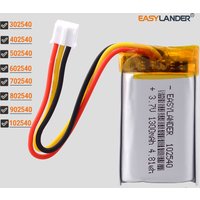 JST2.0mm 3Pin 3.7V 1300mAh 102540 Lithium Li-ion Polymer Battery 302540 402540 502540 602540 702540 802540 902540 122540