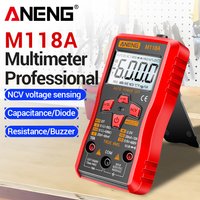 ANENG M118A Mini Digital Multimeter 6000 Counts TRMS Voltmeter Ammeter Ohmmeter Capacitance Meter for DIY Electrical Repair Tool