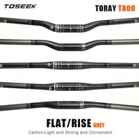 TOSEEK Carbon Fiber Bike Handlebar 31.8mm Flat/Riser Bike Bar 660/680/700/720/740/760mm MTB Bicycle Handlebar T800 Bicycle Bar