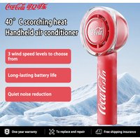 Coca Cola Portable Handheld Fan ,3 Wind Speeds,Pocket Fan 1200mAh USB Battery Rechargeable Mini Fan For Travel Camping Outdoor
