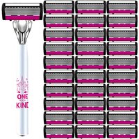Women Bikini Manual Safety razor Hair Removal Shaving 6-Layer Stainless Steel Blade Replaceable Shaver Head