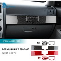 Real Soft Carbon Fiber Sticker For Chrysler 300 300C 2005 2006 2007 LHD Car Passenger Decor Interior Trim Accessories