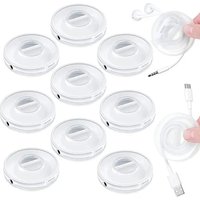3pcs Rotatable Wire Winder Box Portable Round Wire Organizer Cable Winder Management Storage Box USB Charging Data Line Holder