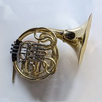 Gebr. Alexander 103 Popular Split French Horn with Case, 4 Keys, Bb/F, Brass Plated, Professional Musical Instrument
