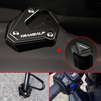TRANSALP For Honda XL600V XL650 XLV 600 650 700 Motorcycle Accessories Kickstand Foot Side Stand Enlarge Pad Switch Button cap