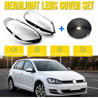 Headlight Clear Lens Cover Outer Shell Front Lamp Replacement For Volkswagen Golf 7 MK7 2014-2017 Headlamp Housing Waterproof Flexible Butyl Rubber Sealant Glue Durable Quick Installation Automotive