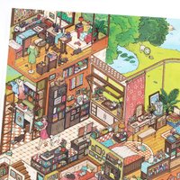 Kawaii Linxi Cottage 3D Vintage Cottage Landscape Sticker DIY Pocket Cabin Scene festival gift