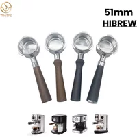 51mm Coffee Bottomless Portafilter Fits HIBREW H10B/H11/H8A,kitfort,Mr. Coffee,Sangkee ESS5,em450m Espresso Machine With Basket