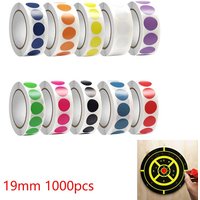 1000Pcs/Roll 0.75In Round Color-Code Dot Labels Adhesive Sticker for Archery Bow Hunting Practice Training Targets
