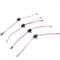 On/Off Receiver Power Battery LED Light RC Switch JR JST Connecter Cable for RC Aircraft Drone Quadcopter FPV Model Car Boat