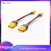 1PCS AMASS XT30 Male to XT60 Female Plug Connector Adapter with 100mm 16AWG Silicone Wire for RC Lipo Battery RC Drone Car Boat