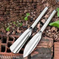 Potting Scoop Stainless Steel Digging Shovel Dirt Scoop for Outdoor Yard Lawn Patio Balcony Farm Orchard Greenhouse Landscaping