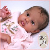 New Popular 17inch Mikki Reborn Baby Doll Kit Unfinished Unpainted Fresh Color With Cloth Body DIY Doll Parts For Artists Only