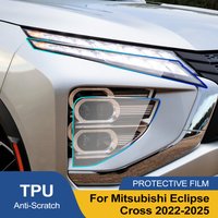 For Mitsubishi Eclipse Cross 2022-2025 High-Gloss Smoke Black TPU Headlight PPF Film Pre-Cut Anti-Scratch Protective Vinyl Film