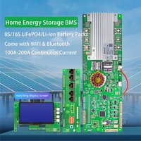 Jiabaida Home Energy Storage ESS Smart BMS LiFePO4 Li-ion 8S 24V 16S 48V 100A 150A 200A with WIFI BT RS485 CAN