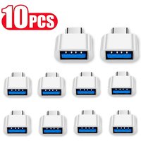 10 PCS USB-A to Type-C OTG USB Adapter For Samsung Huawei Xiaomi Honor Redmi Android Phone Data Sync Universal USB-C Converter