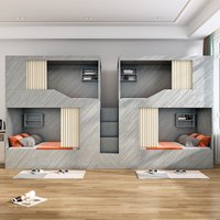 E-sports Internet cafe Space Capsule Hotel School Unit Bed High and Low Mother and Child Bed Youth Hostel Solid Wood Household