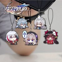 Honkai:Star Rail Aventurine Dr.Ratio Keychain for Students Pendant Lanyard Decor Charm Mobile Phone Chain Anti-lost Strap Decors