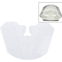 1pc Dental Guide Plate Denture Teeth Arrangement Instrument Oral Measuring Rule Complete Denture Alignment Measurement Tool