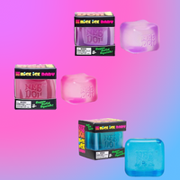 Needoh Sensory Nice Cube Toy Transparent Multicolor Glitter Non Toxic Stretchable Anxiety Relief Sensory Party for Adults Gift