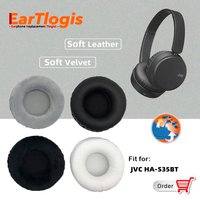 EarTlogis Replacement EarPads for JVC HA-S35BT HA-S65BN Headset Parts Earmuff Cover Cushion Cups Pillow