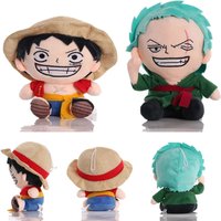 ^@^ 25cm One Piece Anime Figure Zoro Luffy Chopper Plush Toys Cute Cartoon Plushie Stuffed Dolls Pendant Kids Xmas Gifts