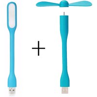 Portable Creative USB Fan Flexible Portable Mini Fan and USB LED Light Lamp For Power Bank & Notebook & Computer Summer Gadget