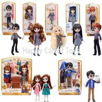 Original Wizarding World Harry Potter 8 Inch Action Figure Doll Authentic Hogwarts Uniform Wand Accessory Collectible Kids Gifts