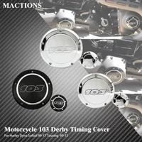 Motorcycle 103 Side Derby Cover 2PC For Harley Touring Road King Softail Fat Boy Dyna Low Rider Clutch Timing Timer Cover 99-17