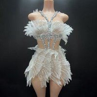 Celebrate Birthday Party Nightclub Hotwife Outfit Singer Stage Costume Women Sexy Mesh See Though Crystal Bodycon Mini Dress