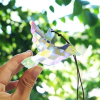 Faceted Glass Prism Hummingbird Crystal Suncatcher Rainbow Maker Shiny Car Pendant for Garden Decor Christmas tree decorations
