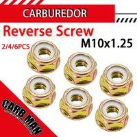 2/4/6PCS M10x1.25 Universal Gear Head Case Reverse Screw Lock Nut Thread For Garden Tools Trimmer Brush Cutter