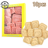 8/10pc Cartoon Capybara Shaped Cookie Cutter Animal Fondant Biscuit Mold Cake Decoration Tools Baking Accessories Kitchen Gadget