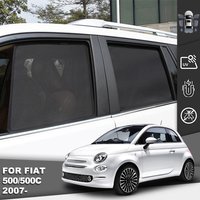 For Fiat 500 500c 500s 2007-2024 Magnetic Car SunShade Shield Front Windshield Curtain Rear Side Baby Window Sun shade Visor
