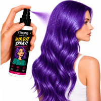 Purple Temporary Hair Color Spray, Washable Instant Color, Quick Dry Non Sticky Hair Styling for Party Stage Festival