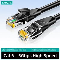 SAMZHE Ethernet-Kabel Cat6 Gigabit Hochgeschwindigkeits-5Gbps-Internetkabel RJ45 Netzwerk-LAN-Kabel für Laptop-Router RJ45-Internetkabel